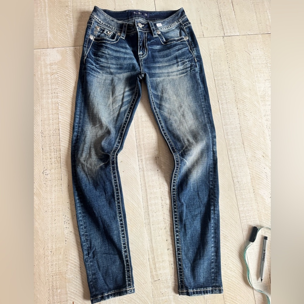 Miss Me Women's Dark Blue Slim Jeans